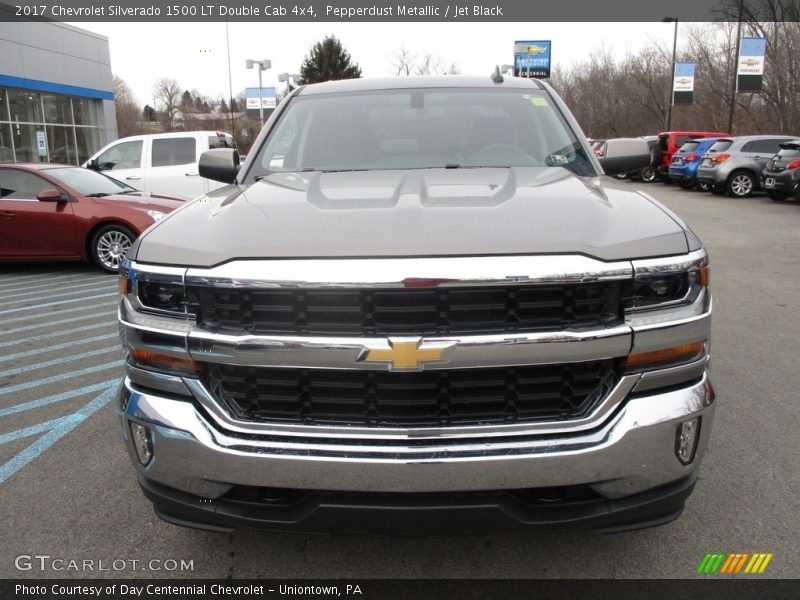 Pepperdust Metallic / Jet Black 2017 Chevrolet Silverado 1500 LT Double Cab 4x4