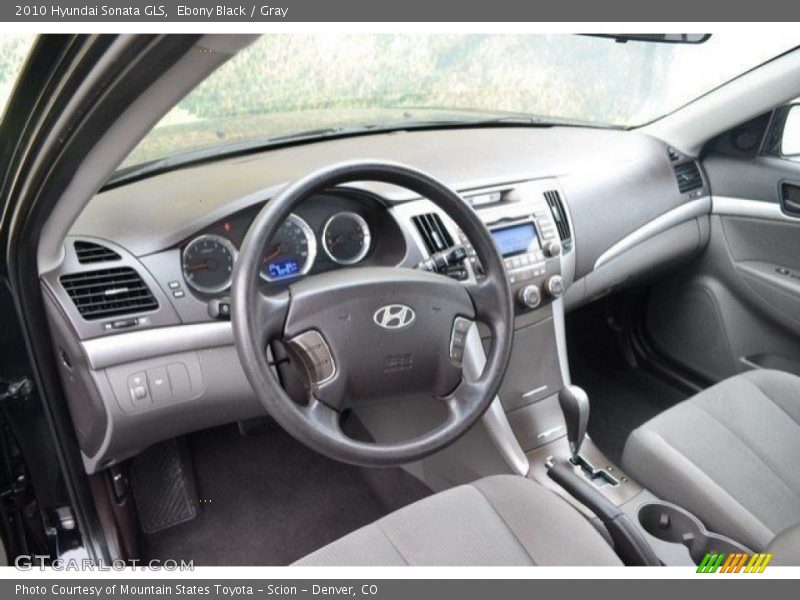 Ebony Black / Gray 2010 Hyundai Sonata GLS