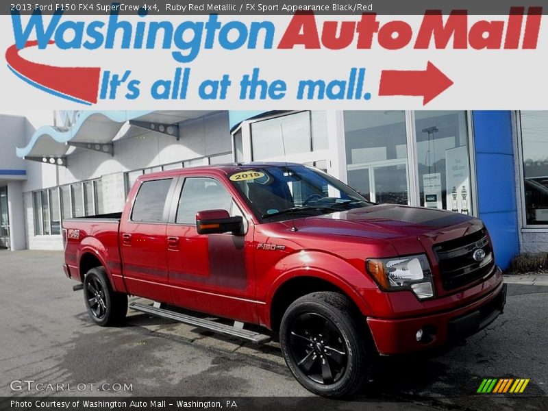 Ruby Red Metallic / FX Sport Appearance Black/Red 2013 Ford F150 FX4 SuperCrew 4x4