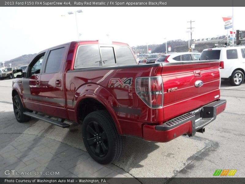 Ruby Red Metallic / FX Sport Appearance Black/Red 2013 Ford F150 FX4 SuperCrew 4x4