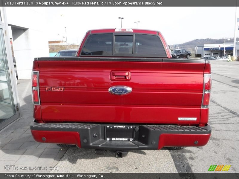 Ruby Red Metallic / FX Sport Appearance Black/Red 2013 Ford F150 FX4 SuperCrew 4x4