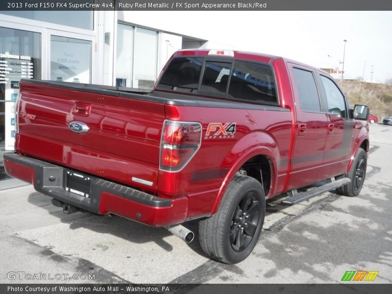Ruby Red Metallic / FX Sport Appearance Black/Red 2013 Ford F150 FX4 SuperCrew 4x4