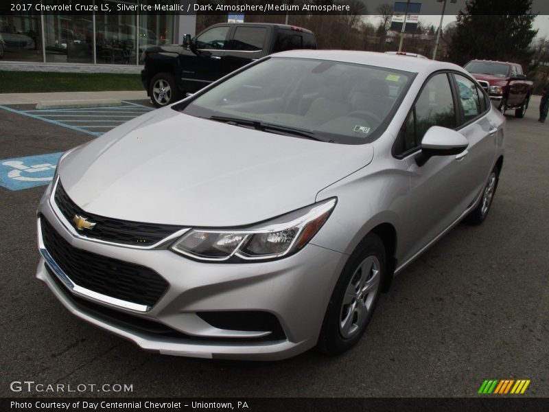 Silver Ice Metallic / Dark Atmosphere/Medium Atmosphere 2017 Chevrolet Cruze LS