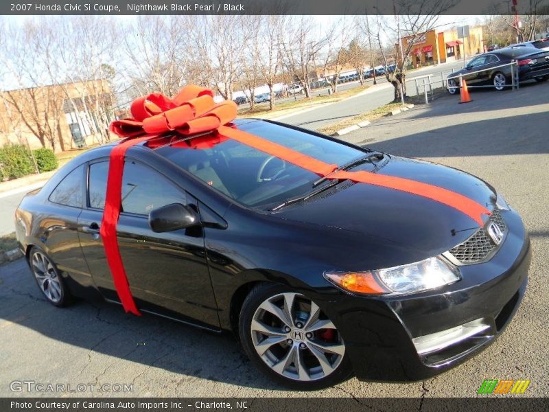 Nighthawk Black Pearl / Black 2007 Honda Civic Si Coupe