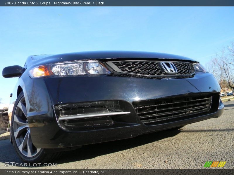 Nighthawk Black Pearl / Black 2007 Honda Civic Si Coupe