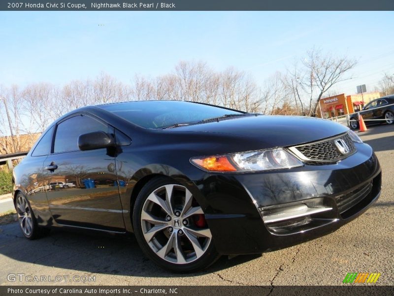 Nighthawk Black Pearl / Black 2007 Honda Civic Si Coupe
