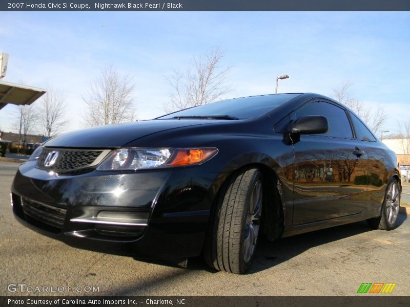 Nighthawk Black Pearl / Black 2007 Honda Civic Si Coupe