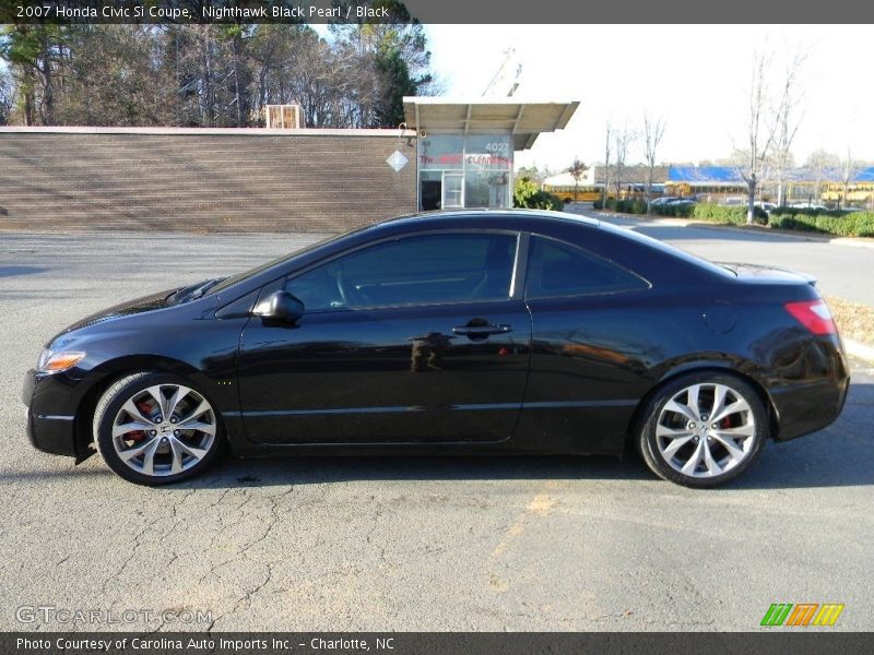 Nighthawk Black Pearl / Black 2007 Honda Civic Si Coupe