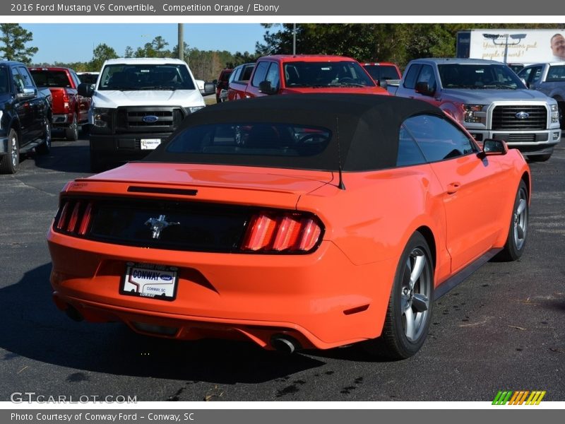 Competition Orange / Ebony 2016 Ford Mustang V6 Convertible