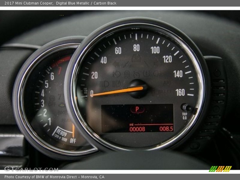 Digital Blue Metallic / Carbon Black 2017 Mini Clubman Cooper