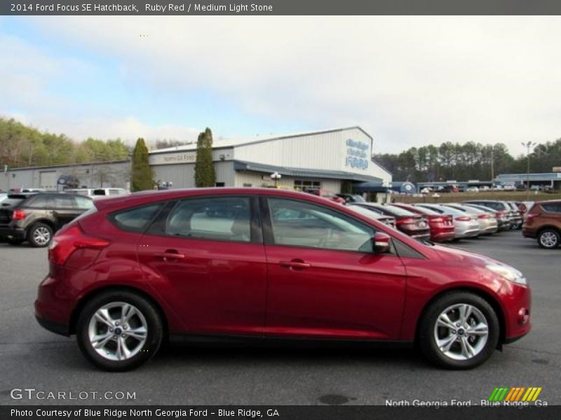 Ruby Red / Medium Light Stone 2014 Ford Focus SE Hatchback