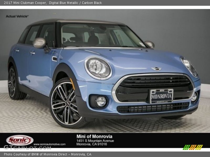 Digital Blue Metallic / Carbon Black 2017 Mini Clubman Cooper
