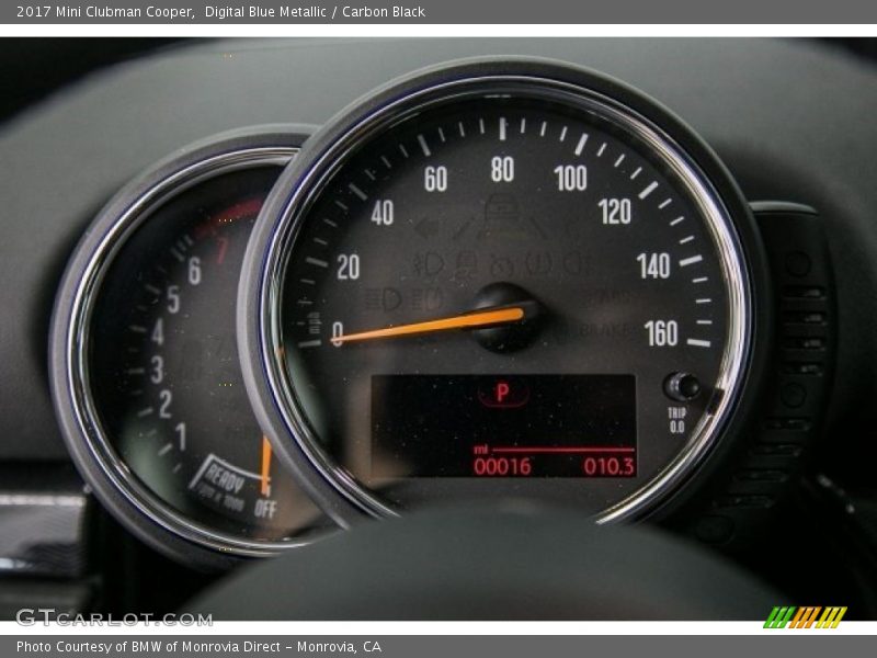 Digital Blue Metallic / Carbon Black 2017 Mini Clubman Cooper