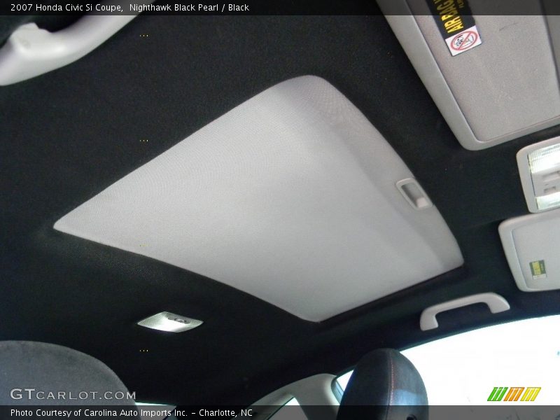 Nighthawk Black Pearl / Black 2007 Honda Civic Si Coupe
