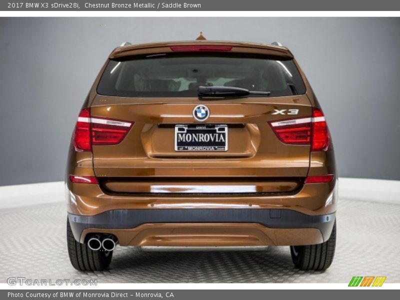 Chestnut Bronze Metallic / Saddle Brown 2017 BMW X3 sDrive28i