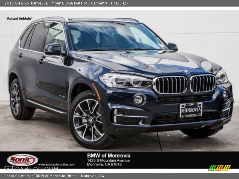 Imperial Blue Metallic / Canberra Beige/Black 2017 BMW X5 sDrive35i
