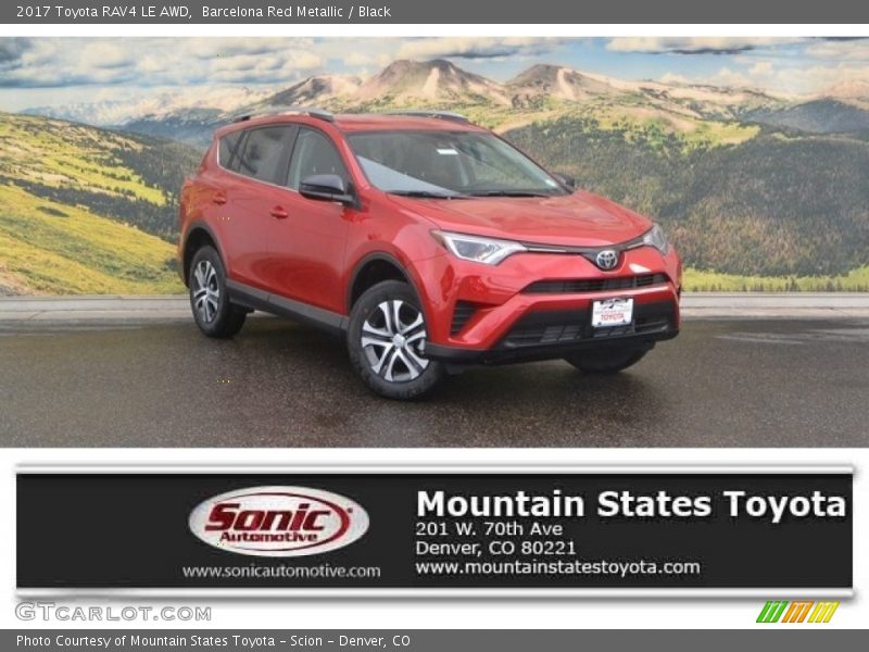 Barcelona Red Metallic / Black 2017 Toyota RAV4 LE AWD