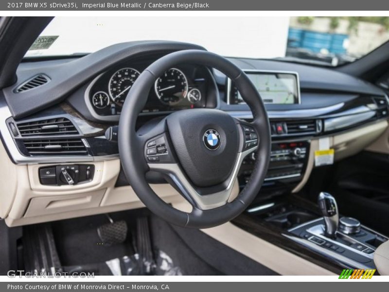 Imperial Blue Metallic / Canberra Beige/Black 2017 BMW X5 sDrive35i