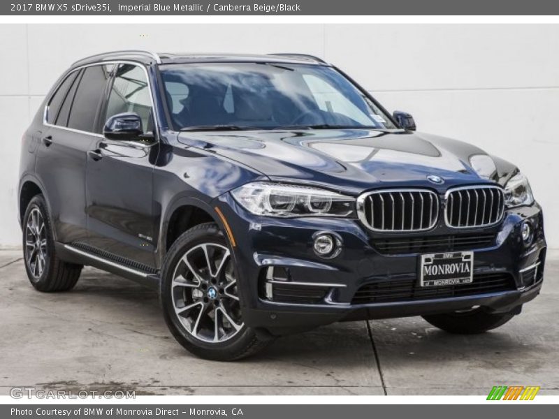 Imperial Blue Metallic / Canberra Beige/Black 2017 BMW X5 sDrive35i