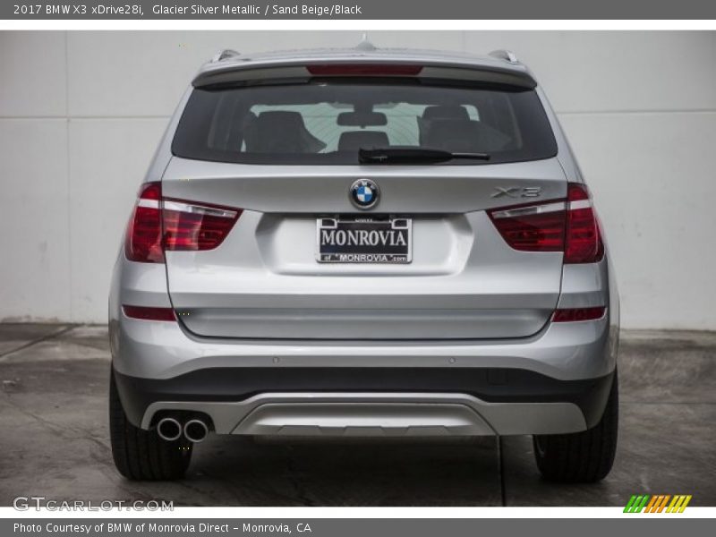 Glacier Silver Metallic / Sand Beige/Black 2017 BMW X3 xDrive28i