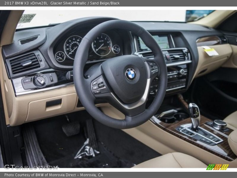 Glacier Silver Metallic / Sand Beige/Black 2017 BMW X3 xDrive28i