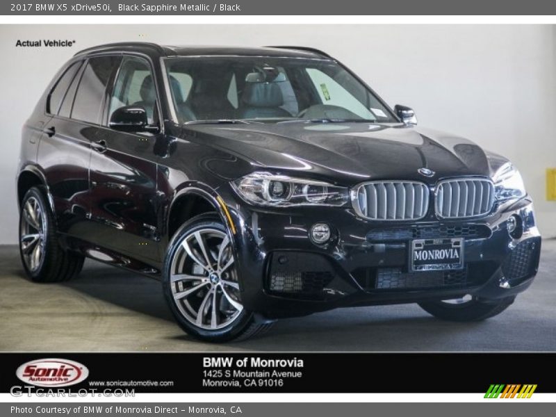 Black Sapphire Metallic / Black 2017 BMW X5 xDrive50i