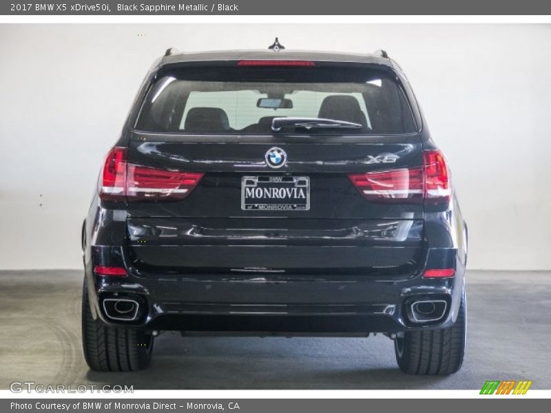 Black Sapphire Metallic / Black 2017 BMW X5 xDrive50i
