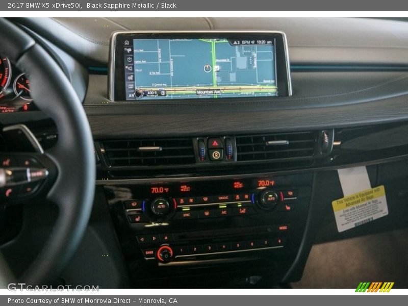 Black Sapphire Metallic / Black 2017 BMW X5 xDrive50i