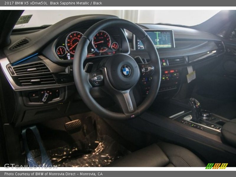 Black Sapphire Metallic / Black 2017 BMW X5 xDrive50i