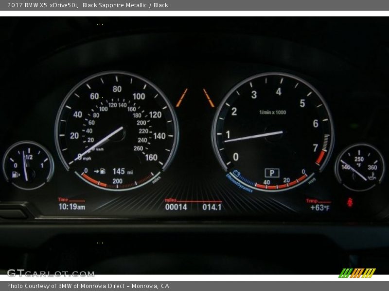 Black Sapphire Metallic / Black 2017 BMW X5 xDrive50i