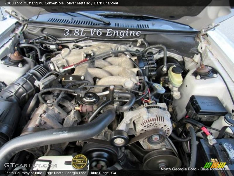 Silver Metallic / Dark Charcoal 2000 Ford Mustang V6 Convertible