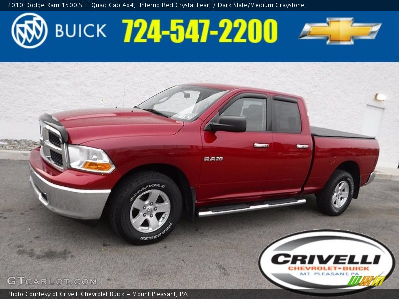 Inferno Red Crystal Pearl / Dark Slate/Medium Graystone 2010 Dodge Ram 1500 SLT Quad Cab 4x4