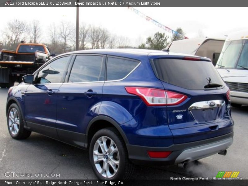Deep Impact Blue Metallic / Medium Light Stone 2013 Ford Escape SEL 2.0L EcoBoost