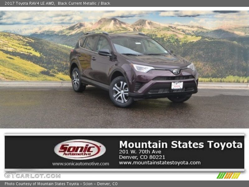 Black Current Metallic / Black 2017 Toyota RAV4 LE AWD