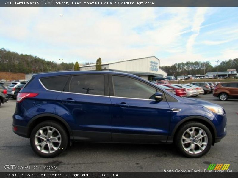 Deep Impact Blue Metallic / Medium Light Stone 2013 Ford Escape SEL 2.0L EcoBoost