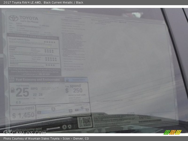 Black Current Metallic / Black 2017 Toyota RAV4 LE AWD