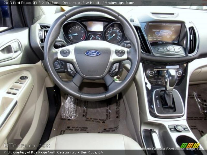 Deep Impact Blue Metallic / Medium Light Stone 2013 Ford Escape SEL 2.0L EcoBoost