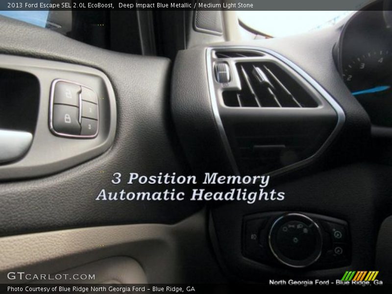 Deep Impact Blue Metallic / Medium Light Stone 2013 Ford Escape SEL 2.0L EcoBoost