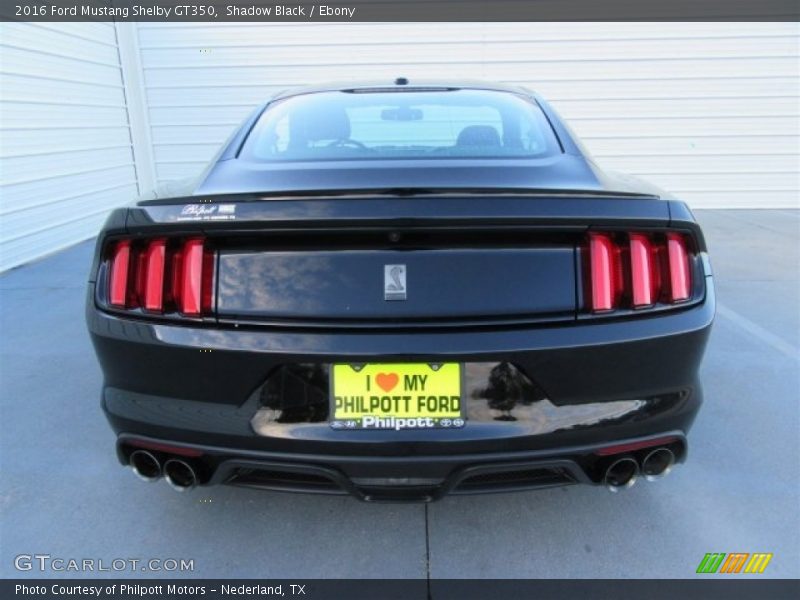 Shadow Black / Ebony 2016 Ford Mustang Shelby GT350