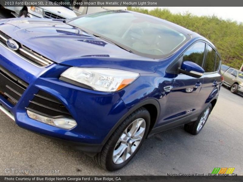Deep Impact Blue Metallic / Medium Light Stone 2013 Ford Escape SEL 2.0L EcoBoost
