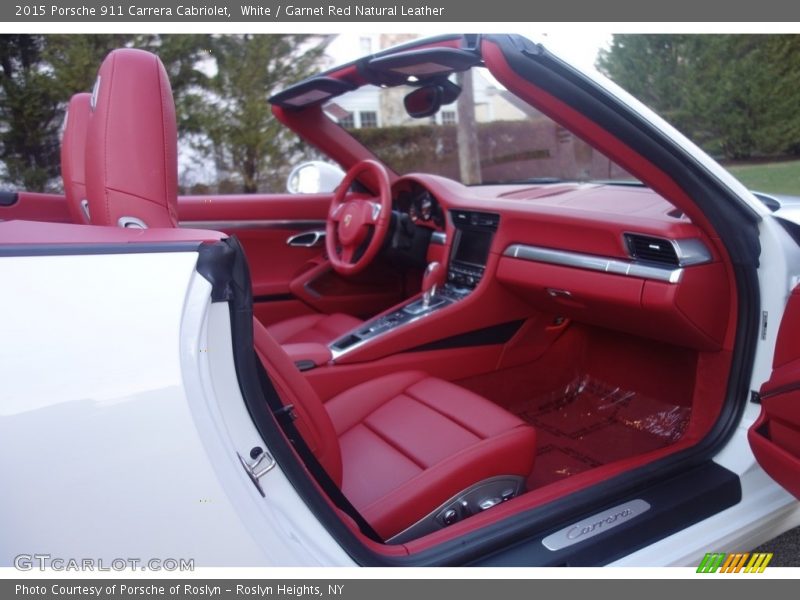 White / Garnet Red Natural Leather 2015 Porsche 911 Carrera Cabriolet