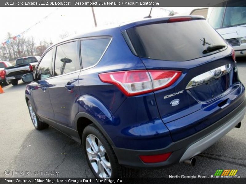 Deep Impact Blue Metallic / Medium Light Stone 2013 Ford Escape SEL 2.0L EcoBoost