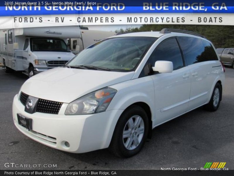 Nordic White Pearl / Beige 2005 Nissan Quest 3.5 SL
