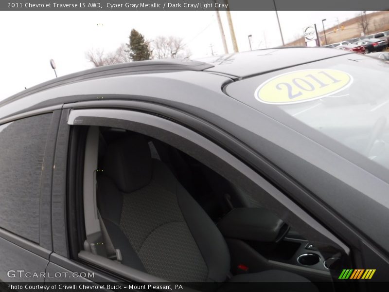 Cyber Gray Metallic / Dark Gray/Light Gray 2011 Chevrolet Traverse LS AWD