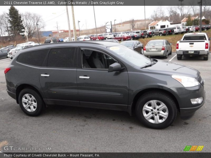 Cyber Gray Metallic / Dark Gray/Light Gray 2011 Chevrolet Traverse LS AWD