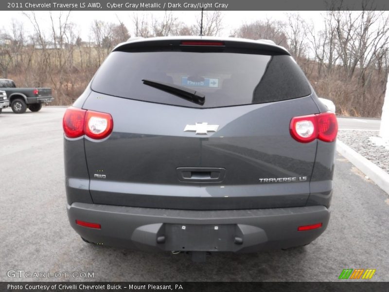 Cyber Gray Metallic / Dark Gray/Light Gray 2011 Chevrolet Traverse LS AWD