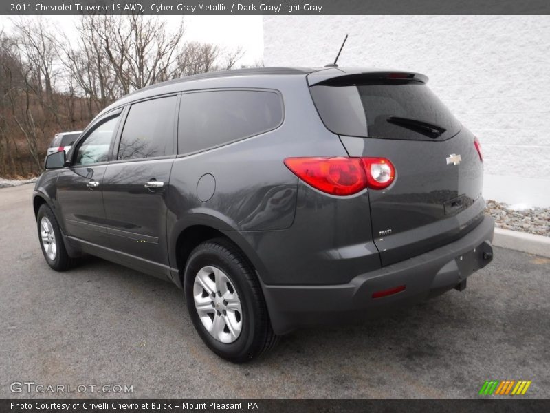 Cyber Gray Metallic / Dark Gray/Light Gray 2011 Chevrolet Traverse LS AWD