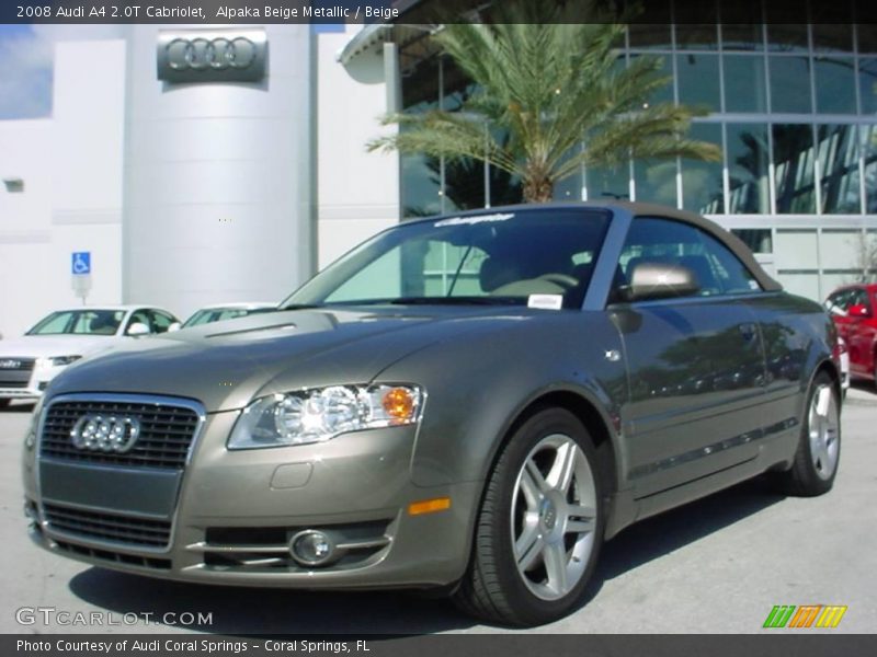 Alpaka Beige Metallic / Beige 2008 Audi A4 2.0T Cabriolet