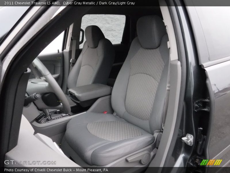 Cyber Gray Metallic / Dark Gray/Light Gray 2011 Chevrolet Traverse LS AWD