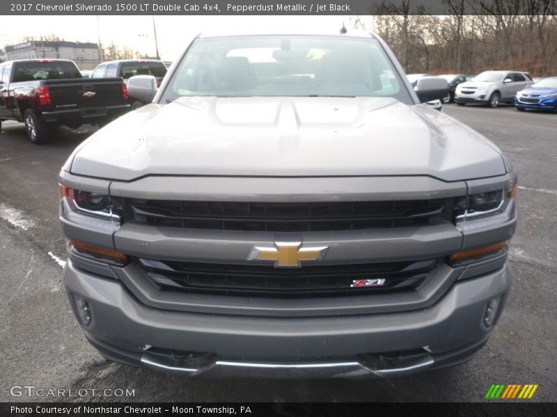 Pepperdust Metallic / Jet Black 2017 Chevrolet Silverado 1500 LT Double Cab 4x4